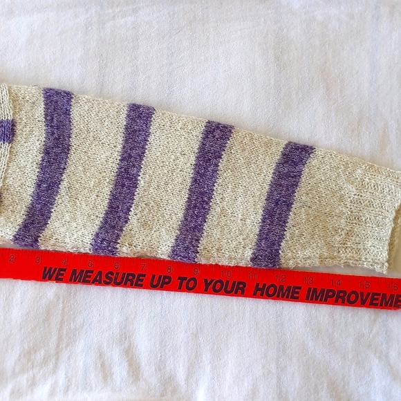 NWOT Woman's Knit cardigan sweater with stripes and sparkling. - Picture 5 of 5